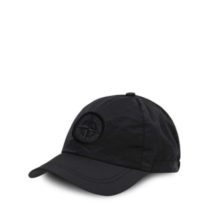 STONE ISLAND Nylon Metal Compass Logo Cap Men Nero A0029  for sale