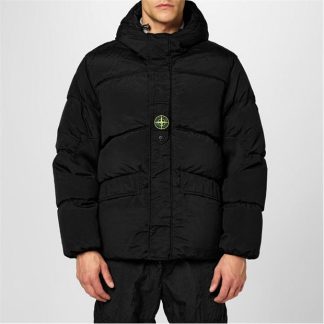 STONE ISLAND Nylon Metal Jacket Men Rain Jackets Black V0029 for sale