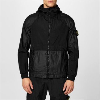 STONE ISLAND Nylon Metal Jacket Men Rain Jackets Nero V0029 for sale