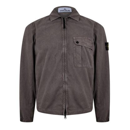 STONE ISLAND Overshirt Old Effect Men Dove Grey V0192  for sale