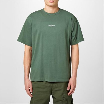 STONE ISLAND Paint 1 Short Sleeved T Shirt Men Regular Fit T-Shirts Muschio V0059 for sale