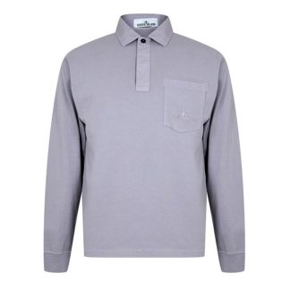 STONE ISLAND Polo Long Sleeve Men Regular Fit T-Shirts Dust V0064 for sale