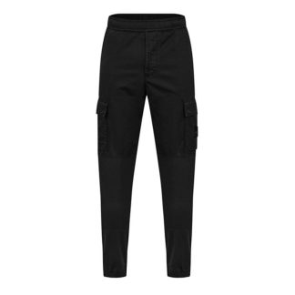 STONE ISLAND Raso Cargo Trousers Men Cargo Trousers Nero A0029 for sale