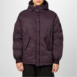 STONE ISLAND Real Down Jacket Men Down Jackets Burgundy V0011 for sale