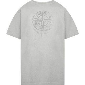 STONE ISLAND Reflective Short Sleeve T Shirt Men Regular Fit T-Shirts Bianco V0001 for sale