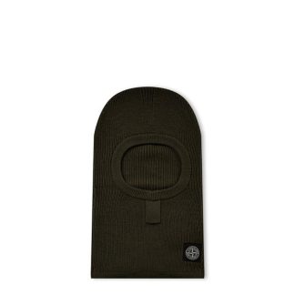 STONE ISLAND Rib Wool Balaclava Unisex Balaclavas Olive V0058 for sale