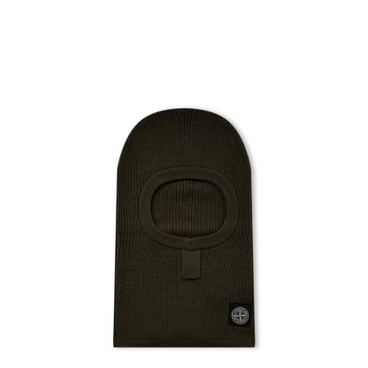 STONE ISLAND Rib Wool Balaclava Unisex Balaclavas Olive V0058 for sale