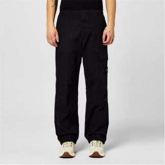 STONE ISLAND Ripstop Cargo Trousers Men Cargo Trousers Nero V0029 for sale