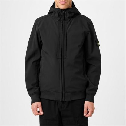 STONE ISLAND Soft Shell Jacket Men Softshell Jackets Nero V0029 for sale