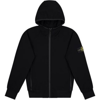 STONE ISLAND Softshell Hoodie Junior Kids Softshell Jackets Black V0029 for sale