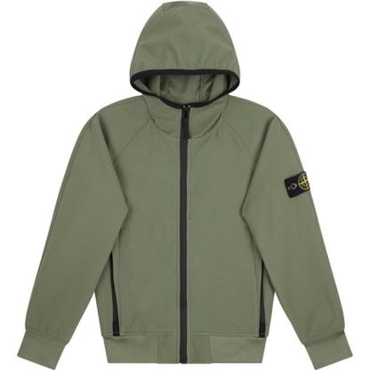 STONE ISLAND Softshell Hoodie Junior Kids Softshell Jackets Musk V0059 for sale