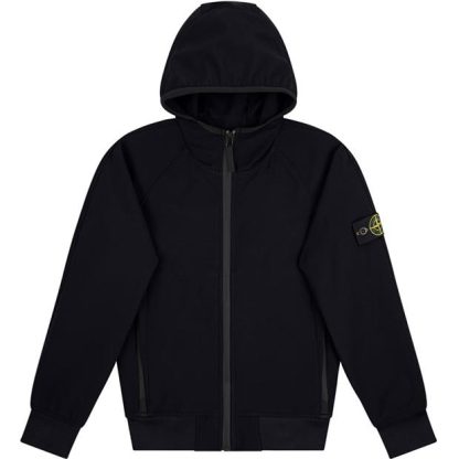 STONE ISLAND Softshell Hoodie Junior Kids Softshell Jackets Navy V0020 for sale