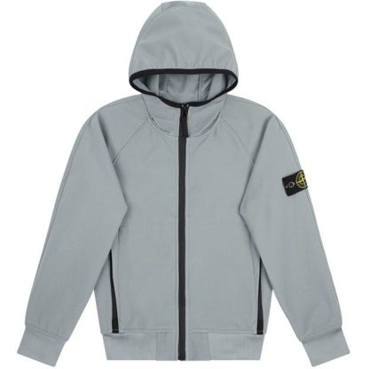 STONE ISLAND Softshell Hoodie Junior Kids Softshell Jackets Sky Blue V0041 for sale