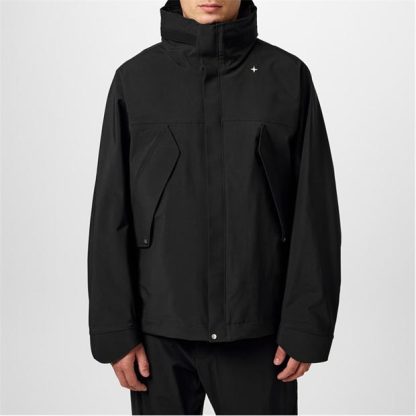 STONE ISLAND Stel 3 Layer Hd Jacket Men Rain Jackets Nero V0029 for sale