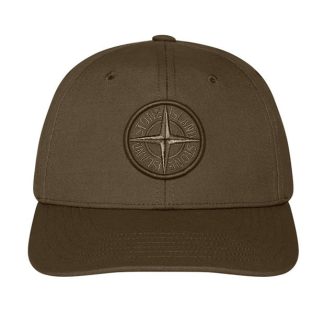 STONE ISLAND Stone 6 Pnl Canvas  Sn44 Men Baseball Caps Verde Mil V0054 for sale