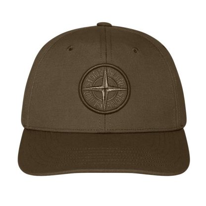 STONE ISLAND Stone 6 Pnl Canvas  Sn44 Men Baseball Caps Verde Mil V0054 for sale