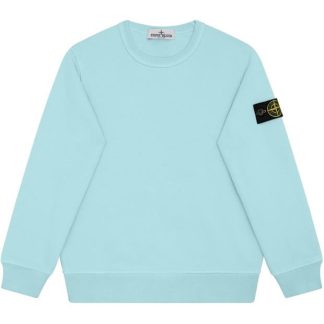 STONE ISLAND Stone Badge Crew Hw Jn44 Kids Crew Sweaters Acqua V0044 for sale