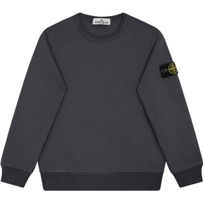 STONE ISLAND Stone Badge Crew Hw Jn44 Kids Crew Sweaters Grey Mel V0M64 for sale