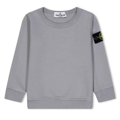 STONE ISLAND Stone Badge Crew Hw Jn44 Kids Crew Sweaters Grey V0064 for sale