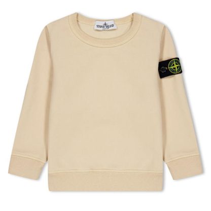 STONE ISLAND Stone Badge Crew Hw Jn44 Kids Crew Sweaters Nat Beige V0091 for sale