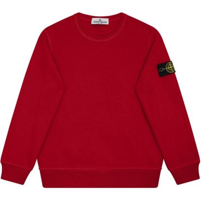 STONE ISLAND Stone Badge Crew Hw Jn44 Kids Crew Sweaters Rosso V0010 for sale