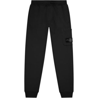 STONE ISLAND Stone Badge Jog HW Jn44 Kids Closed Hem Fleece Jogging Bottoms Black V0029 for sale