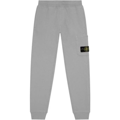 STONE ISLAND Stone Badge Jog HW Jn44 Kids Closed Hem Fleece Jogging Bottoms Grey Mel V0M64 for sale