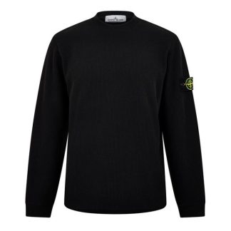 STONE ISLAND Stone Badge Knit Sn42 Men Black V0029  for sale