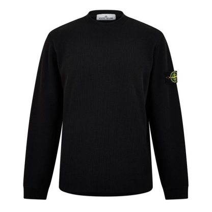 STONE ISLAND Stone Badge Knit Sn42 Men Black V0029  for sale