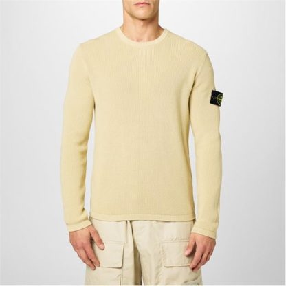 STONE ISLAND Stone Badge Knit Sn42 Men Nat Beige V0091  for sale