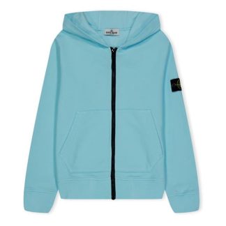 STONE ISLAND Stone Badge Zip HW Jn44 Kids Zip Hoodies Acqua V0044 for sale