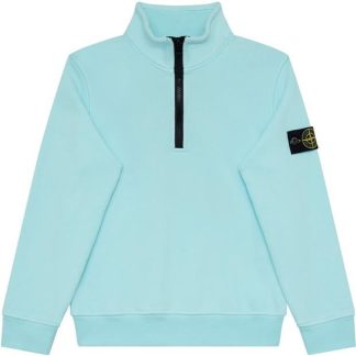 STONE ISLAND Stone Bdge quarter Zp HW Jn44 Kids 1/4 Zip Fleece Tops Acqua V0044 for sale