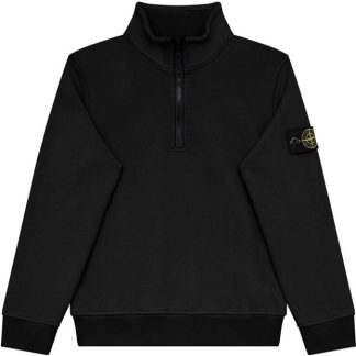 STONE ISLAND Stone Bdge quarter Zp HW Jn44 Kids 1/4 Zip Fleece Tops Black V0029 for sale