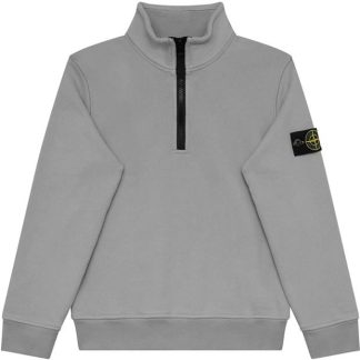 STONE ISLAND Stone Bdge quarter Zp HW Jn44 Kids 1/4 Zip Fleece Tops Grey Mel V0M64 for sale