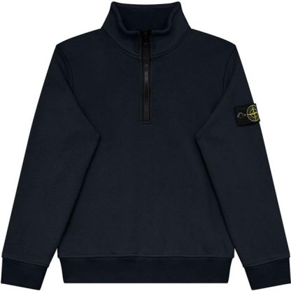 STONE ISLAND Stone Bdge quarter Zp HW Jn44 Kids 1/4 Zip Fleece Tops Navy V0020 for sale