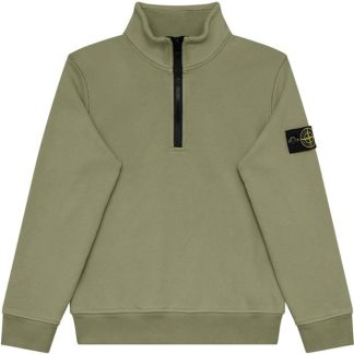 STONE ISLAND Stone Bdge quarter Zp HW Jn44 Kids 1/4 Zip Fleece Tops Salvia V0055 for sale