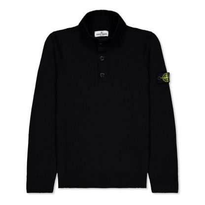 STONE ISLAND Stone Butt Knit Crew Jn44 Kids Knitted Tops Black V0029 for sale