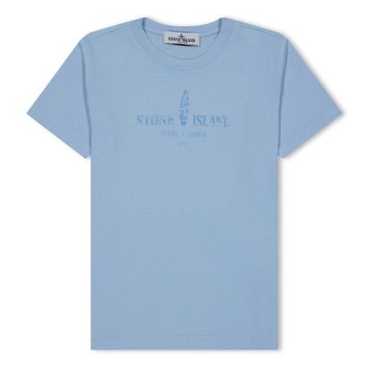 STONE ISLAND Stone Compass Print  Jn42 Kids Regular Fit T-Shirts Lt Blue V0040 for sale