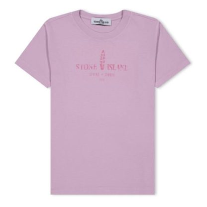 STONE ISLAND Stone Compass Print  Jn42 Kids Regular Fit T-Shirts Pink V0080 for sale