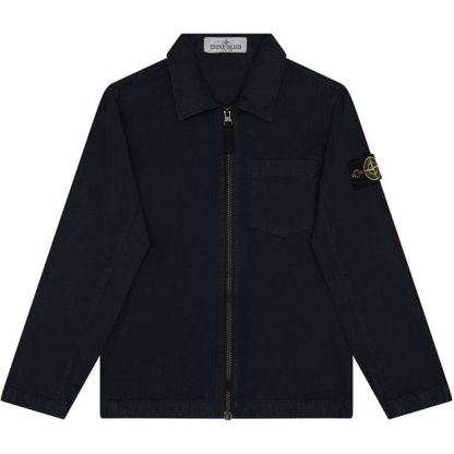 STONE ISLAND Stone Cvnvs Ovrshrt Jn44 Kids Overshirts Navy V0120 for sale