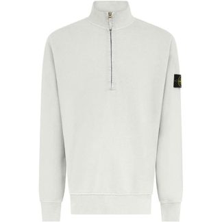 STONE ISLAND Stone HW Fleece 1/4Z Sn44 Men 1/4 Zip Fleece Tops Bianco V0001 for sale