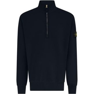 STONE ISLAND Stone HW Fleece 1/4Z Sn44 Men 1/4 Zip Fleece Tops Blu V0020 for sale