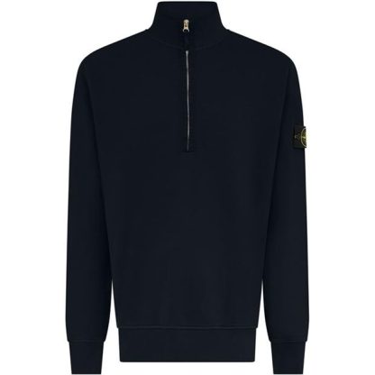 STONE ISLAND Stone HW Fleece 1/4Z Sn44 Men 1/4 Zip Fleece Tops Blu V0020 for sale