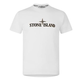 STONE ISLAND Stone Logo TS Sn44 Men Regular Fit T-Shirts White V0001 for sale