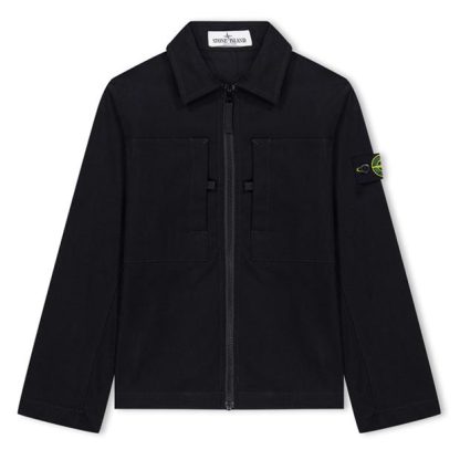 STONE ISLAND Stone Overshirt Jn44 Kids Black V0029  for sale