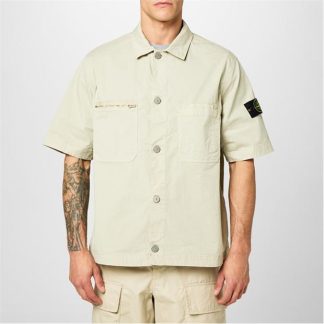 STONE ISLAND Stone Overshirt Sn44 Men Overshirts Stucco V0097 for sale