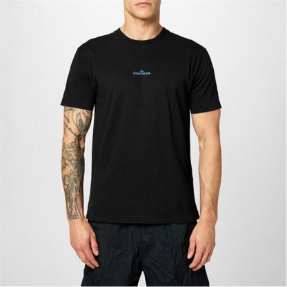 STONE ISLAND Stone SS Comp Lg TS Sn44 Men Regular Fit T-Shirts Nero V0029 for sale