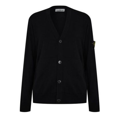 STONE ISLAND Stone VirgWool Cardi Sn34 Men Cardigans Black V0029 for sale