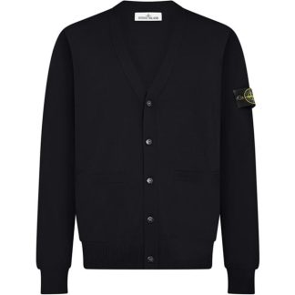 STONE ISLAND Stone Wool Cardigan Sn44 Men Cardigans Nero V0029 for sale