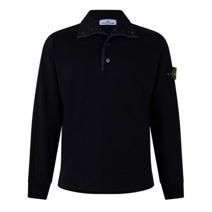 STONE ISLAND Stone half Btn Knit Sn42 Men Navy V0020  for sale